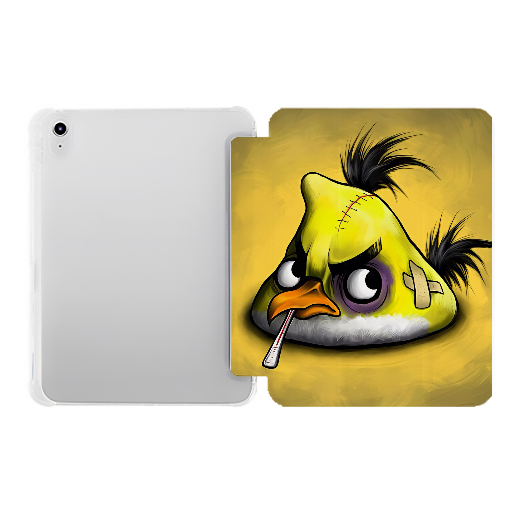 （画像用） Angry Birds アングリーバード IPad ケース ペン収納付き 三つ折りスタンド PUレザー×シリコン 対応機種9.5/10.5/10.9インチ
